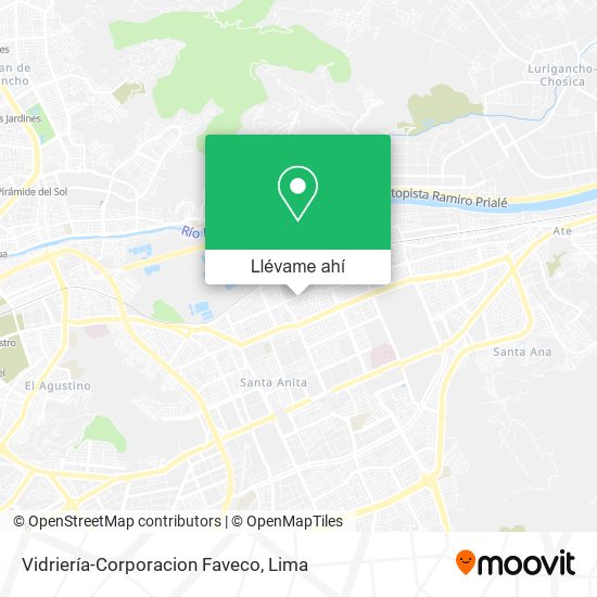 Mapa de Vidriería-Corporacion Faveco