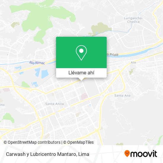 Mapa de Carwash y Lubricentro Mantaro