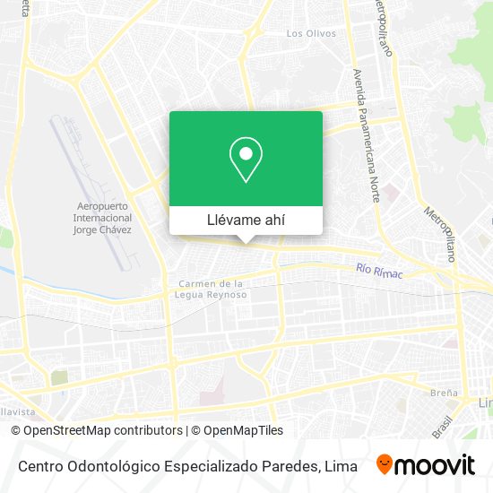 Mapa de Centro Odontológico Especializado Paredes