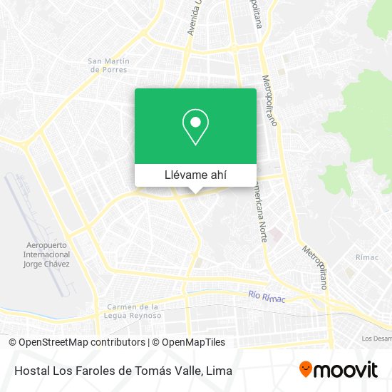 Mapa de Hostal Los Faroles de Tomás Valle
