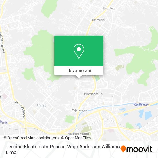 Mapa de Técnico Electricista-Paucas Vega Anderson Williams
