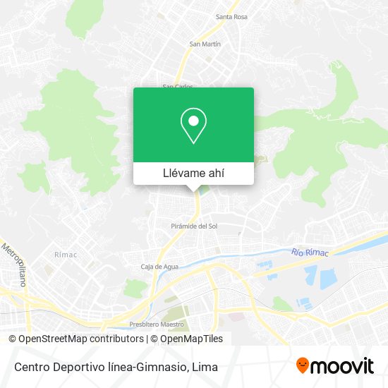 Mapa de Centro Deportivo línea-Gimnasio