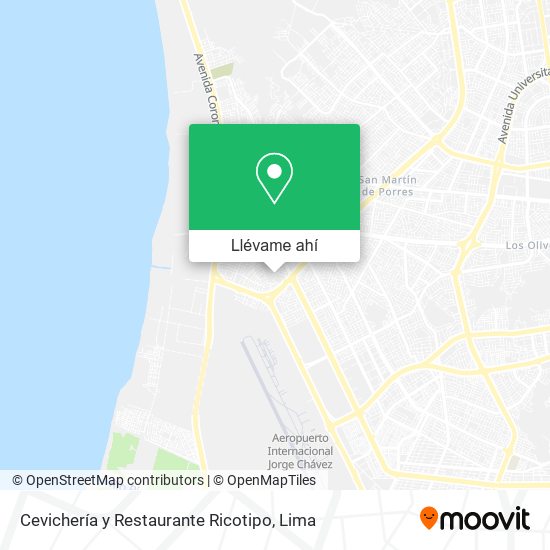 Mapa de Cevichería y Restaurante Ricotipo