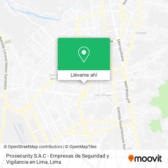 Mapa de Prosecurity S.A.C - Empresas de Seguridad y Vigilancia en Lima