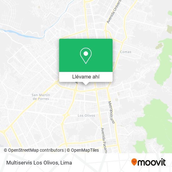 Mapa de Multiservis Los Olivos