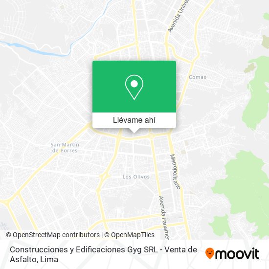 Mapa de Construcciones y Edificaciones Gyg SRL - Venta de Asfalto