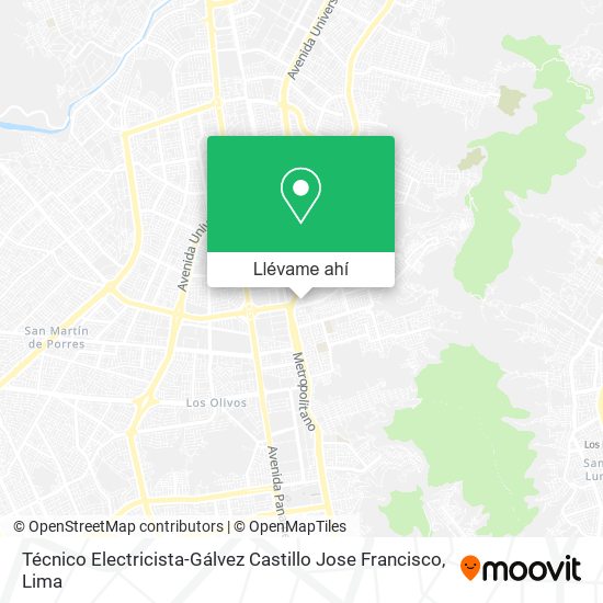 Mapa de Técnico Electricista-Gálvez Castillo Jose Francisco