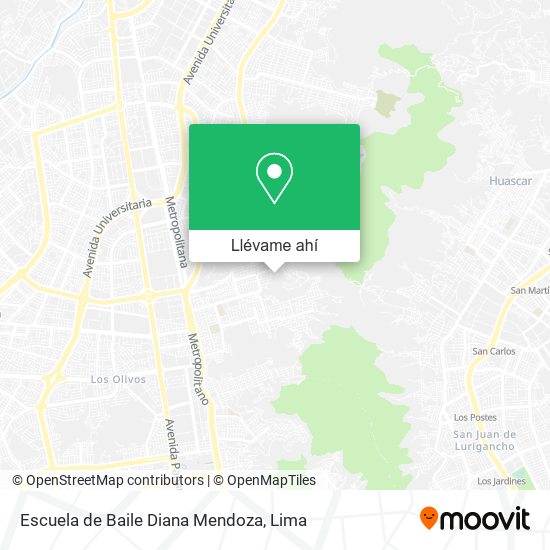 Mapa de Escuela de Baile Diana Mendoza