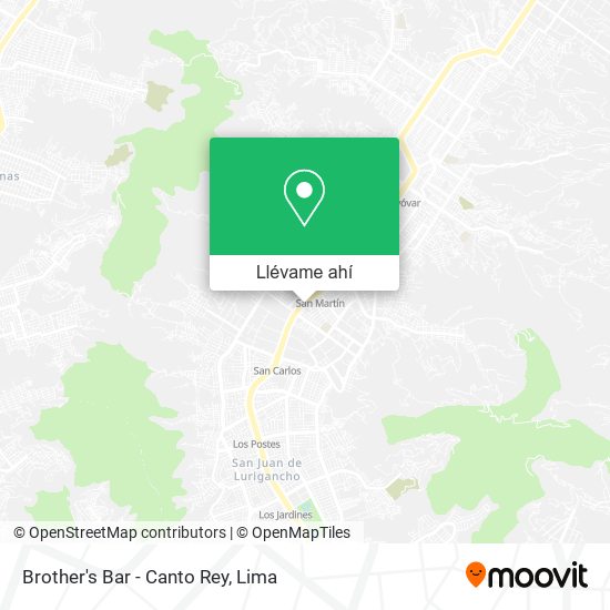 Mapa de Brother's Bar - Canto Rey