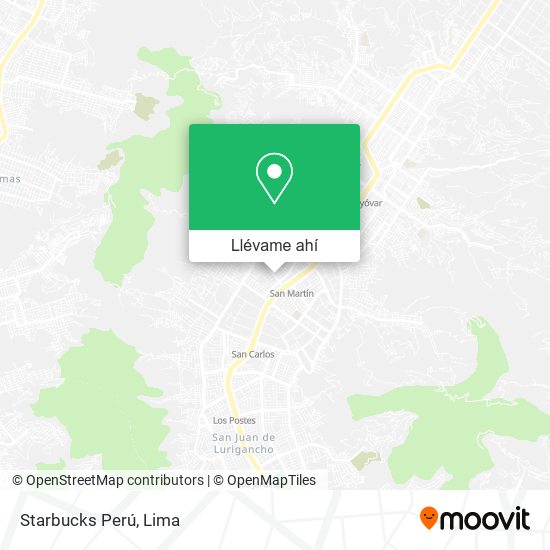 Mapa de Starbucks Perú