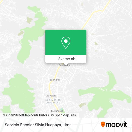 Mapa de Servicio Escolar Silvia Huapaya