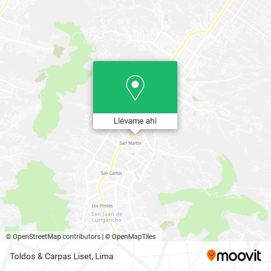 Mapa de Toldos & Carpas Liset