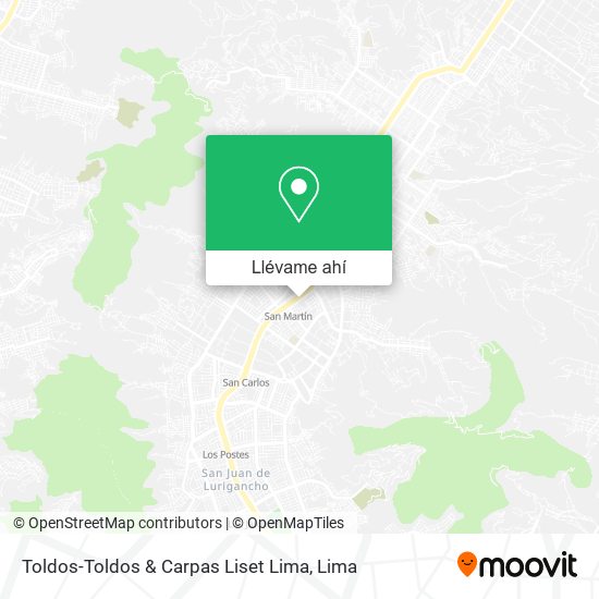 Mapa de Toldos-Toldos & Carpas Liset Lima