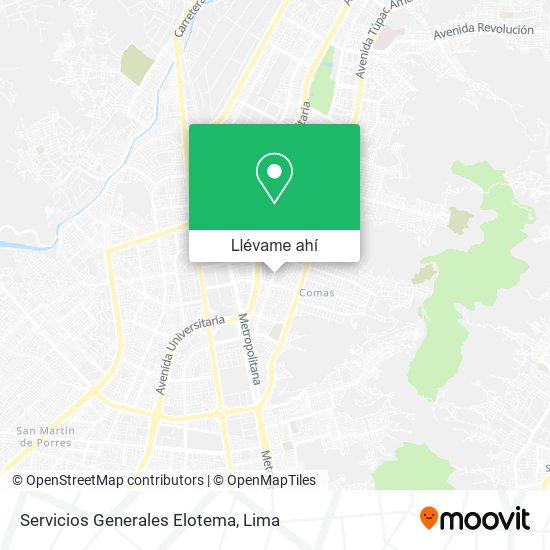 Mapa de Servicios Generales Elotema