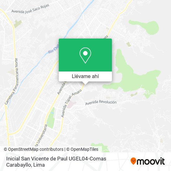 Mapa de Inicial San Vicente de Paul UGEL04-Comas Carabayllo