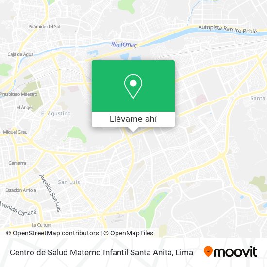 Mapa de Centro de Salud Materno Infantil Santa Anita