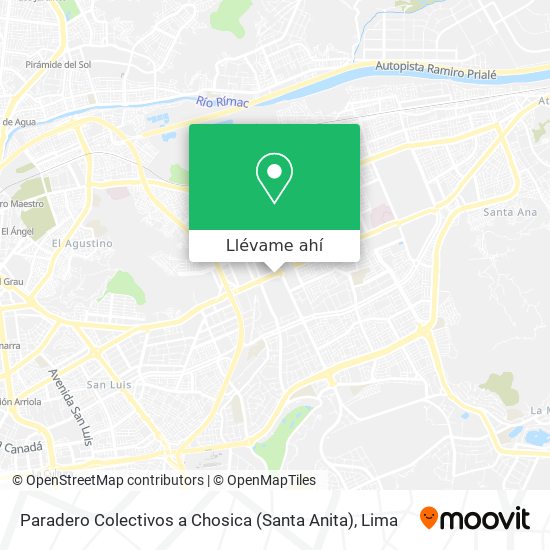 Mapa de Paradero Colectivos a Chosica (Santa Anita)