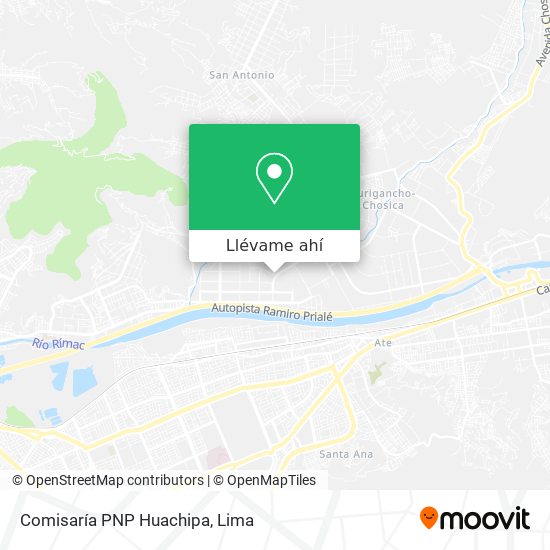 Mapa de Comisaría PNP Huachipa