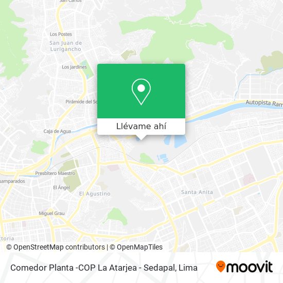 Mapa de Comedor Planta -COP La Atarjea - Sedapal
