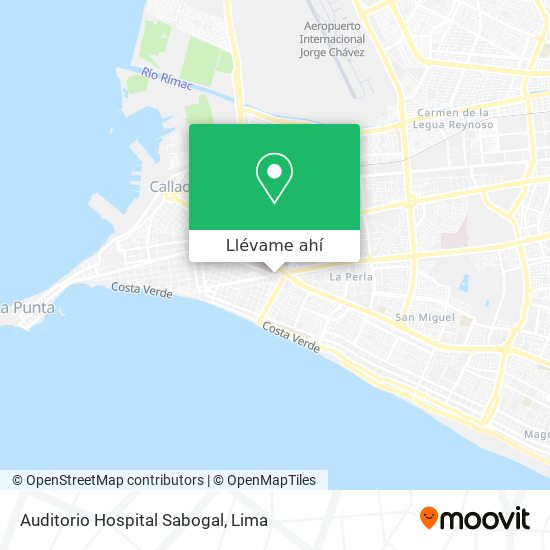 Mapa de Auditorio Hospital Sabogal