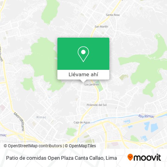 Mapa de Patio de comidas Open Plaza Canta Callao