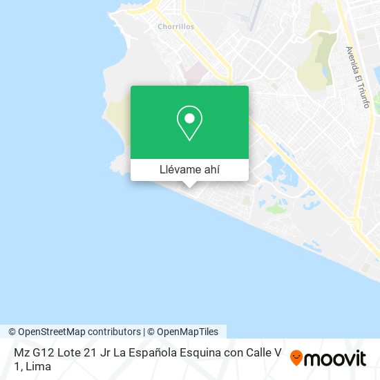Mapa de Mz  G12 Lote 21 Jr  La Española Esquina con Calle V 1