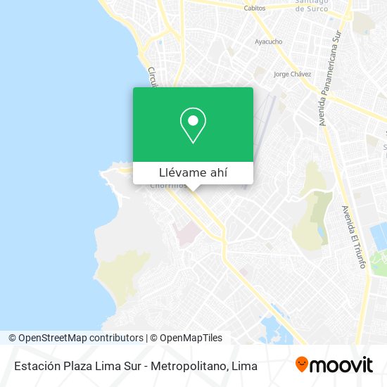 Mapa de Estación Plaza Lima Sur - Metropolitano
