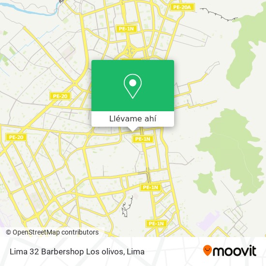 Mapa de Lima 32 Barbershop Los olivos