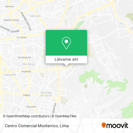 Mapa de Centro Comercial Monterrico