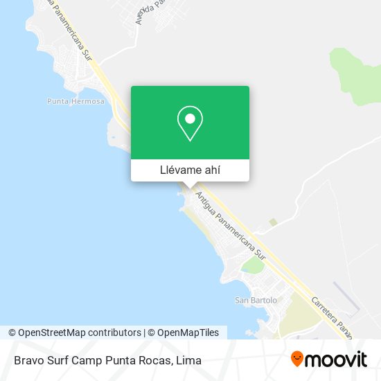 Mapa de Bravo Surf Camp Punta Rocas