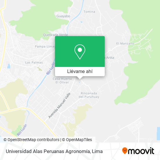 Mapa de Universidad Alas Peruanas Agronomía