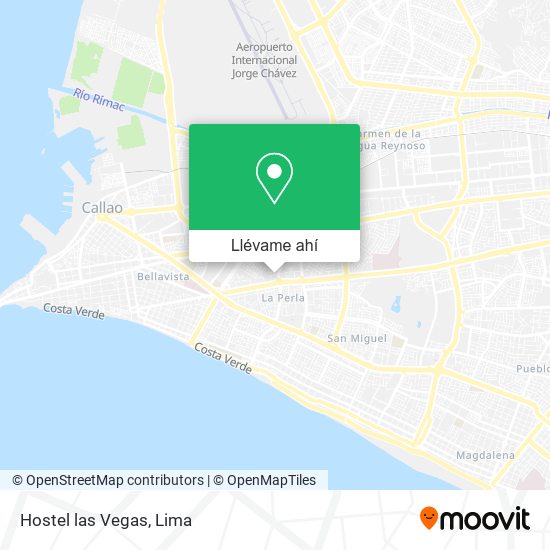 Mapa de Hostel las Vegas