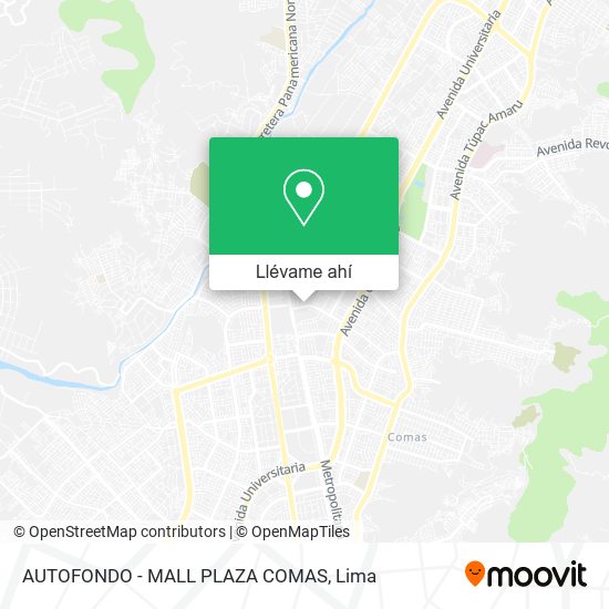 Mapa de AUTOFONDO - MALL PLAZA COMAS