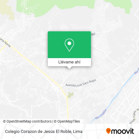 Mapa de Colegio Corazon de Jesús El Roble