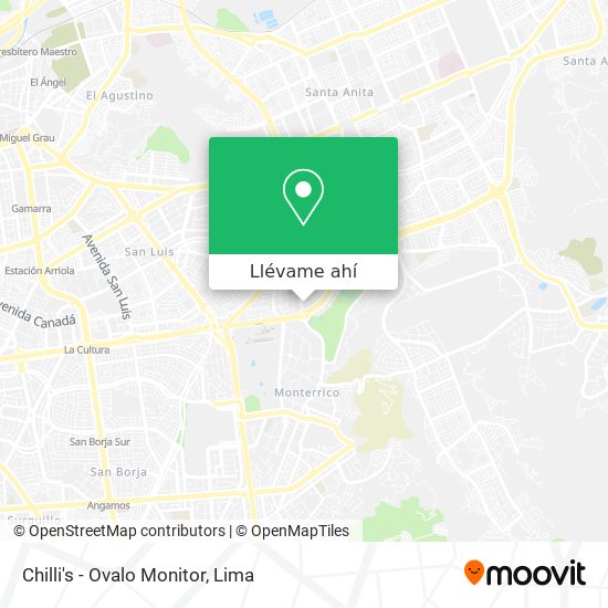Mapa de Chilli's - Ovalo Monitor