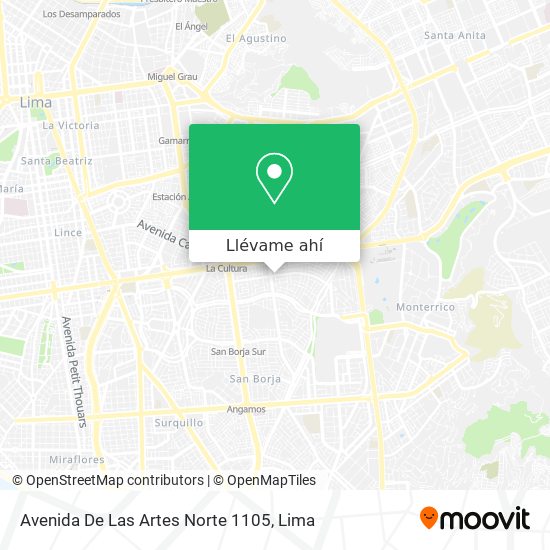 Mapa de Avenida De Las Artes Norte 1105