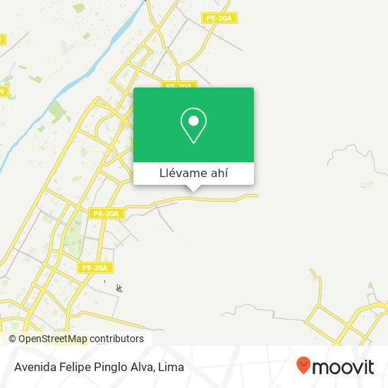 Mapa de Avenida Felipe Pinglo Alva