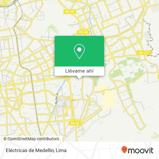Mapa de Eléctricas de Medellín