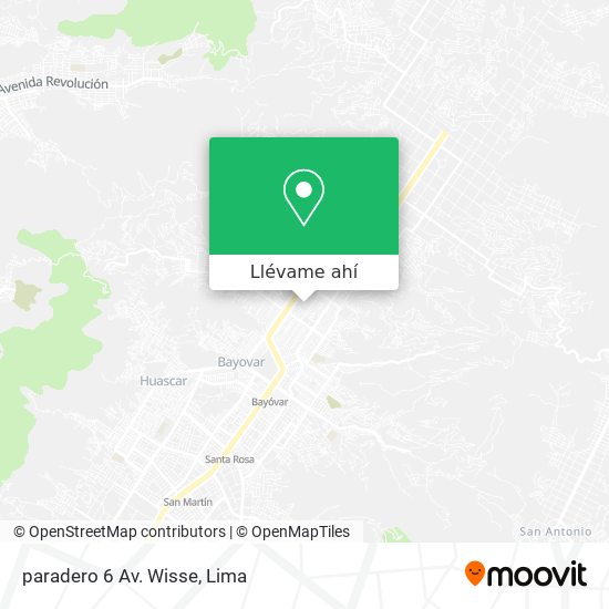 Mapa de paradero 6 Av. Wisse