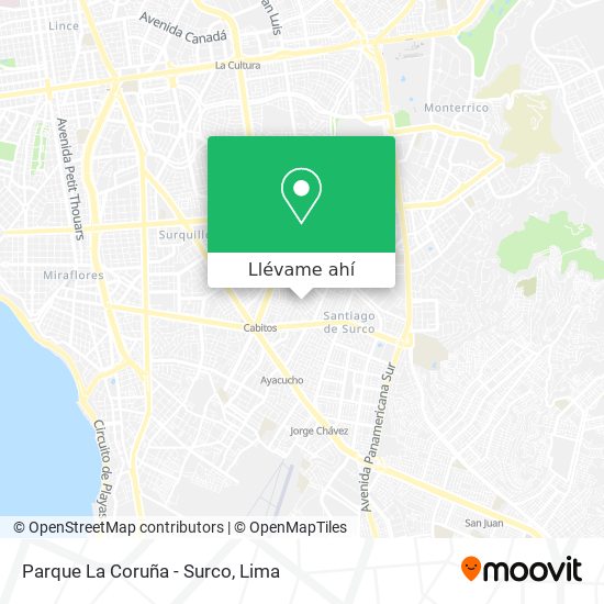 Mapa de Parque La Coruña - Surco