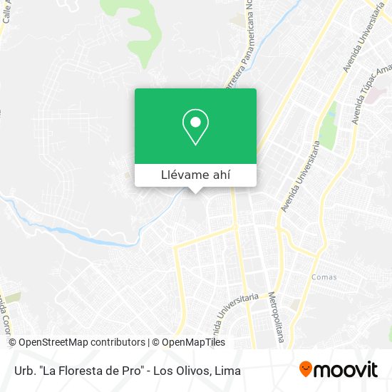 Mapa de Urb. "La Floresta de Pro" - Los Olivos