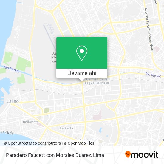 Mapa de Paradero Faucett con Morales Duarez