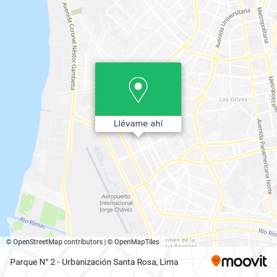 Mapa de Parque N° 2 - Urbanización Santa Rosa