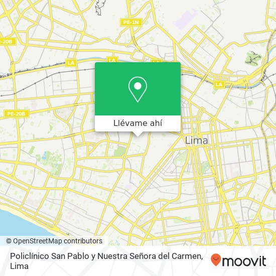Mapa de Policlínico San Pablo y Nuestra Señora del Carmen