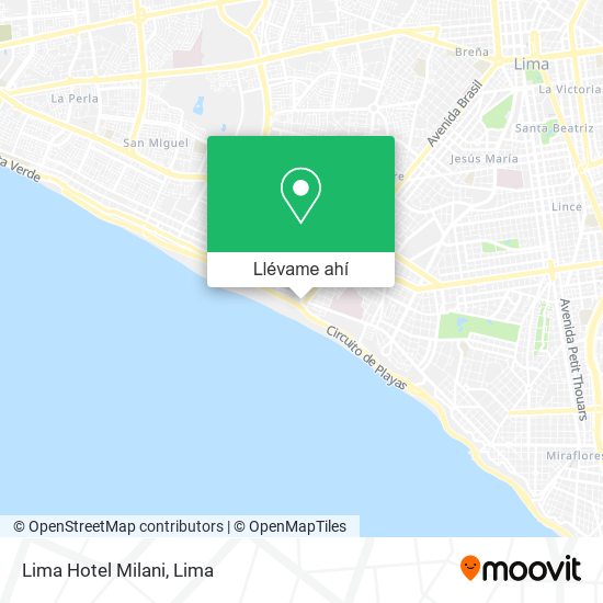 Mapa de Lima Hotel Milani