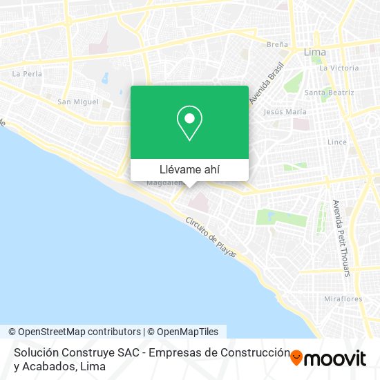 Mapa de Solución Construye SAC - Empresas de Construcción y Acabados