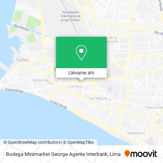 Mapa de Bodega Minimarket George Agente Interbank