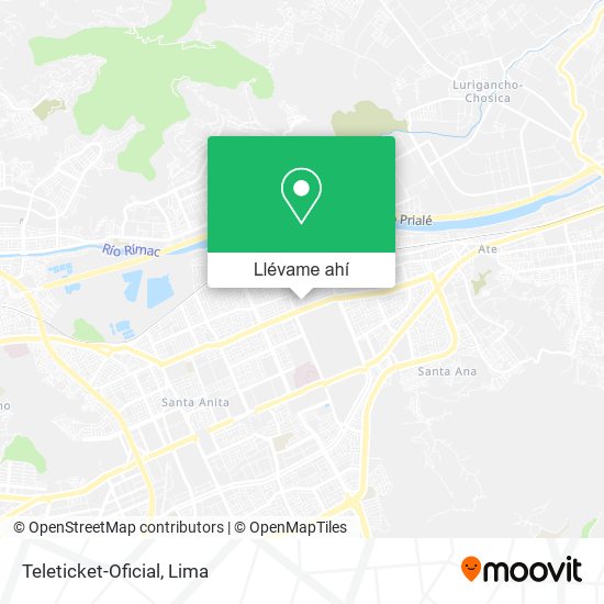 Mapa de Teleticket-Oficial