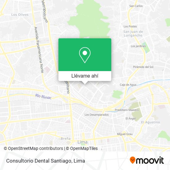 Mapa de Consultorio Dental Santiago