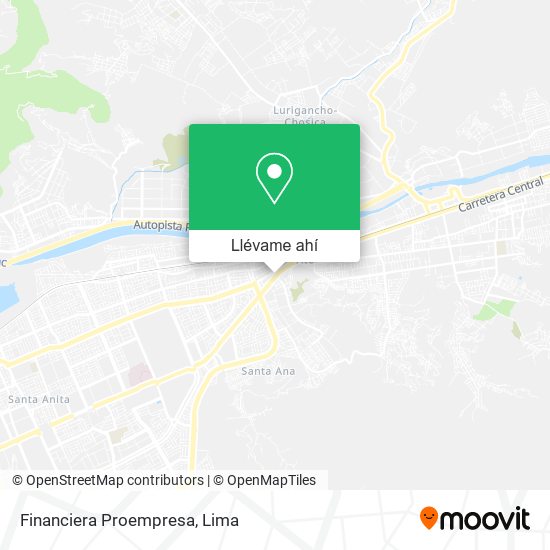 Mapa de Financiera Proempresa